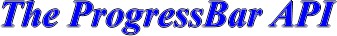 The ProgressBar API
